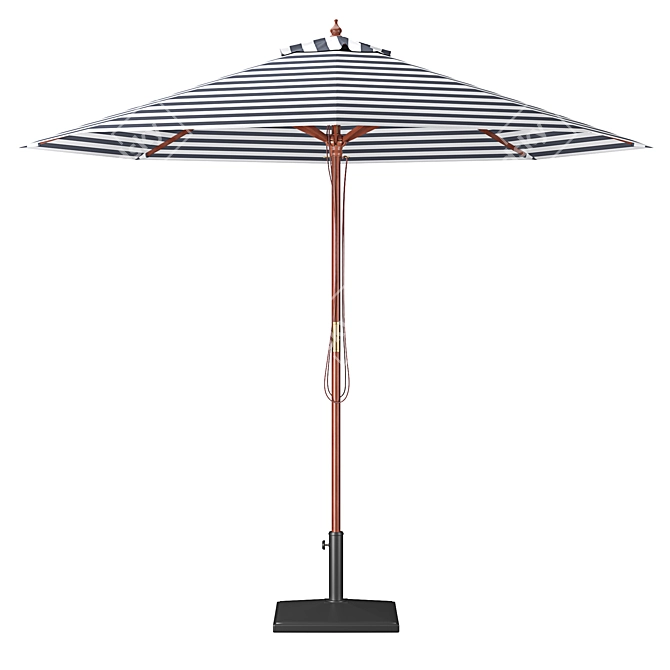 Elegant Parasol Set with Bases 3D model image 3