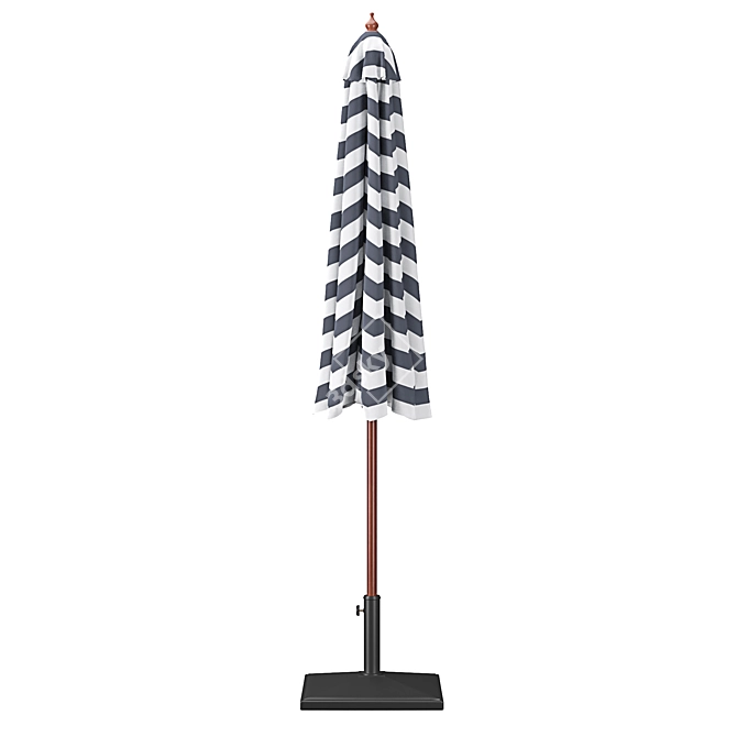 Elegant Parasol Set with Bases 3D model image 4