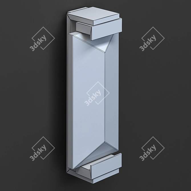 Elegant Alex Sconce in Glass and Metal 3D model image 3