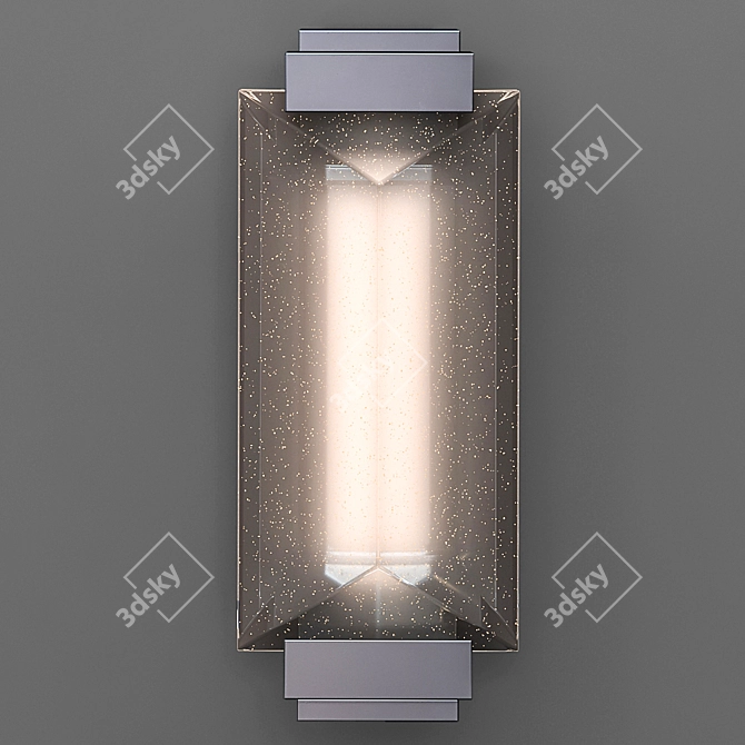 Elegant Alex Sconce in Glass and Metal 3D model image 5