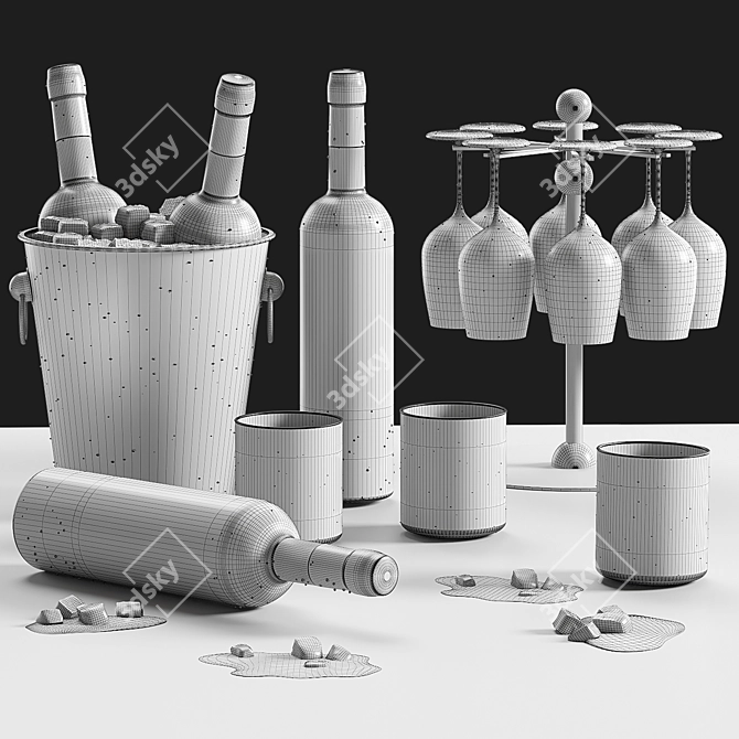 Elegant Whiskey Gift Set 3D model image 8