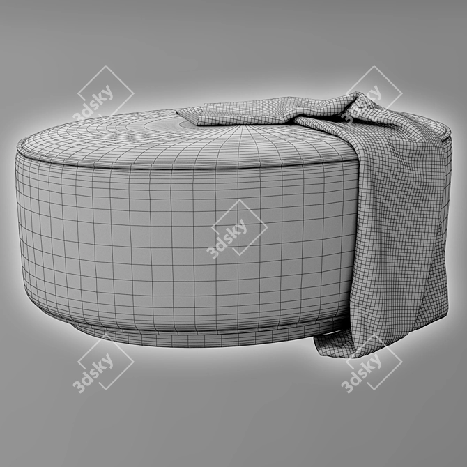 Elegant Scarlett Ottoman by Tov 3D model image 6