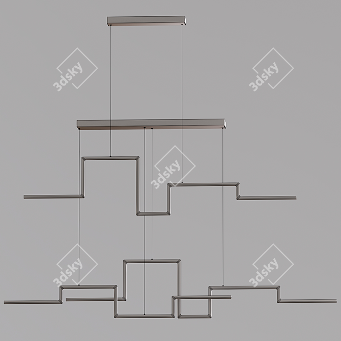 Modern Hanging Lamps: L150/120 cm, 90-260V 3D model image 4