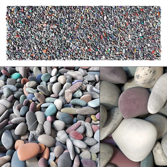 Smooth Pebble No. 14 - High-Quality 3D Model 3D model image 1