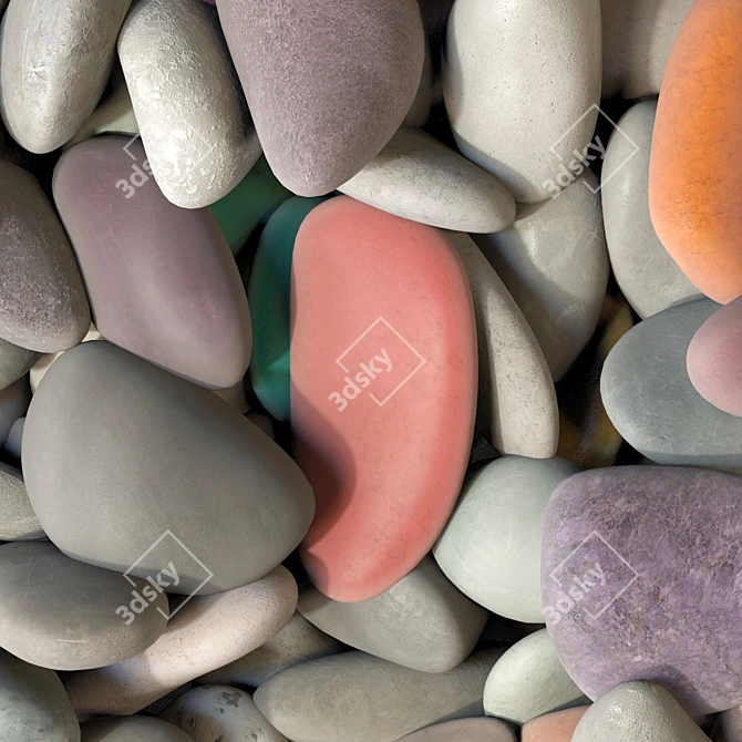 Smooth Pebble No. 14 - High-Quality 3D Model 3D model image 5