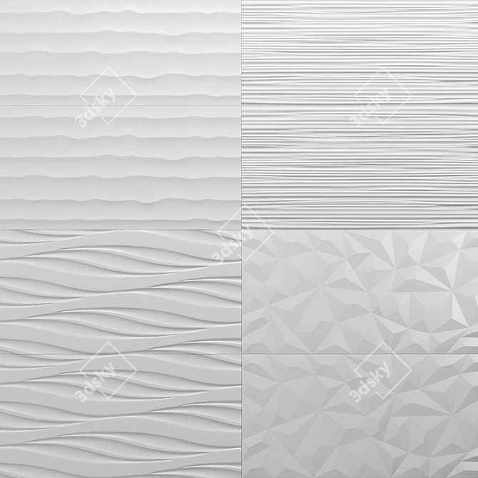 Title: Italon 3D-Experience Ceramic Tile Collection 3D model image 1