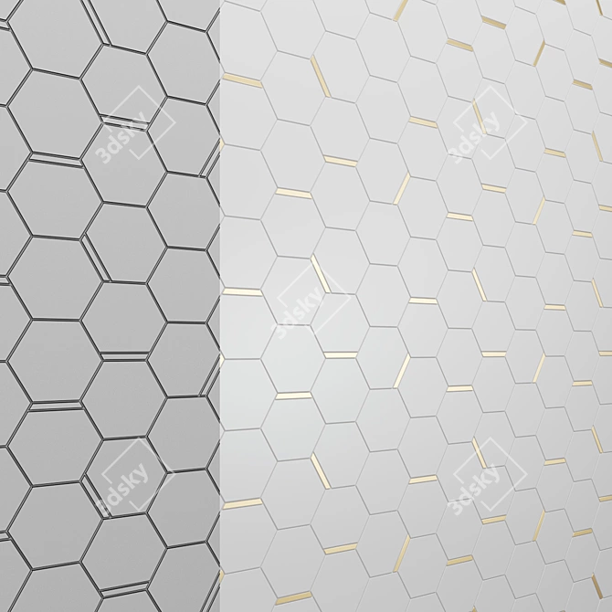 Title: Italon 3D-Experience Ceramic Tile Collection 3D model image 7