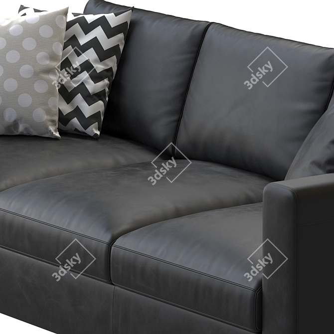 Sleek Ikea Finnala Leather Sofa 3D model image 3