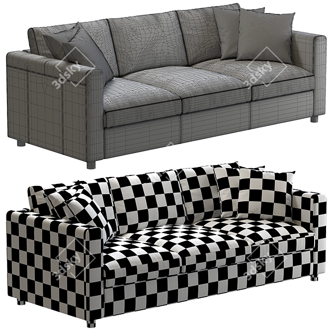 Sleek Ikea Finnala Leather Sofa 3D model image 5