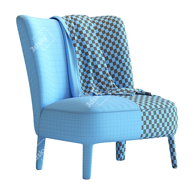 Luxurious Febo Armchair by Maxalto 3D model image 5