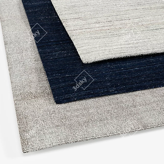 Modern Beige Beecher Rug 3D model image 3