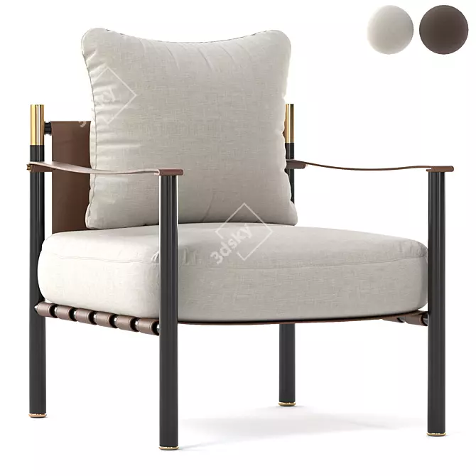 Minimalistic Iko Chair 3D model image 1