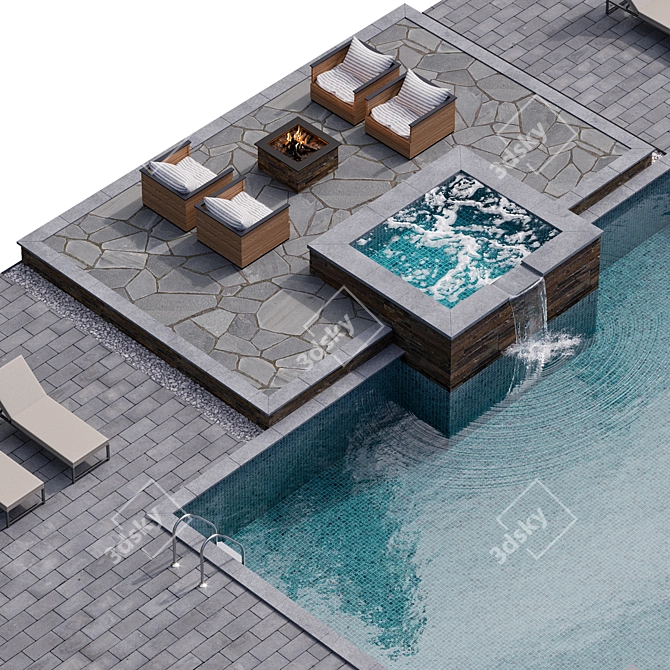 Modern Pool Design: 14x19 M2 3D model image 3