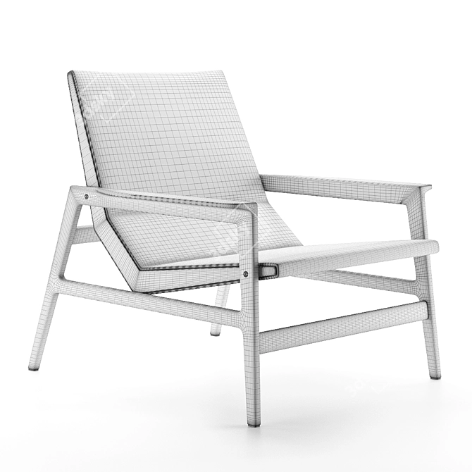 Poliform IPANEMA Armchair: Contemporary Comfort in Style 3D model image 2