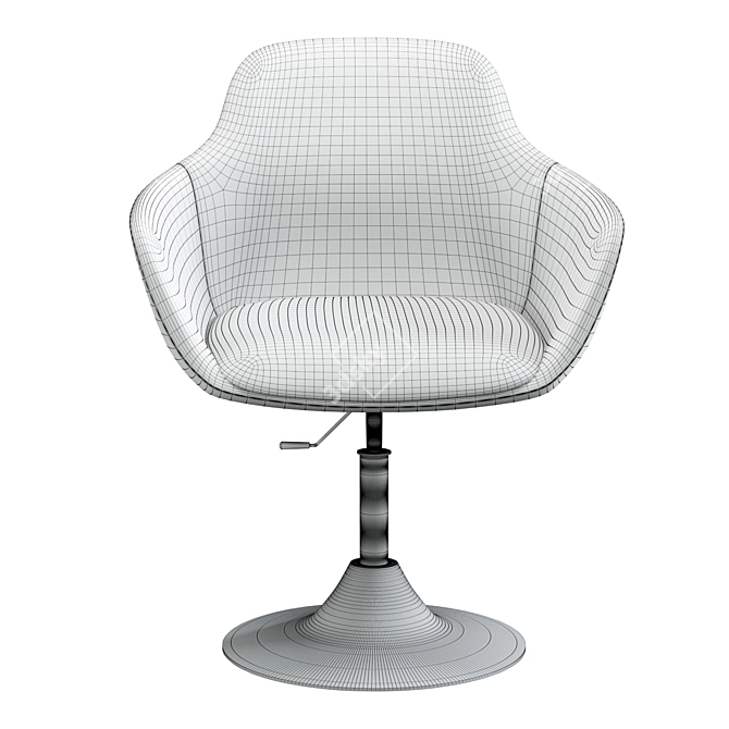Sleek Macchiato Armchair 3D model image 6
