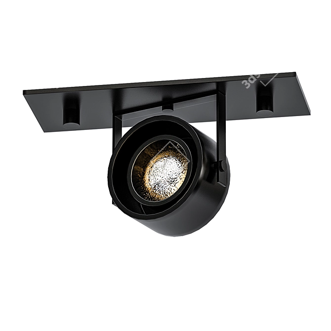 Sleek Recessed Lighting Fixture 3D model image 1