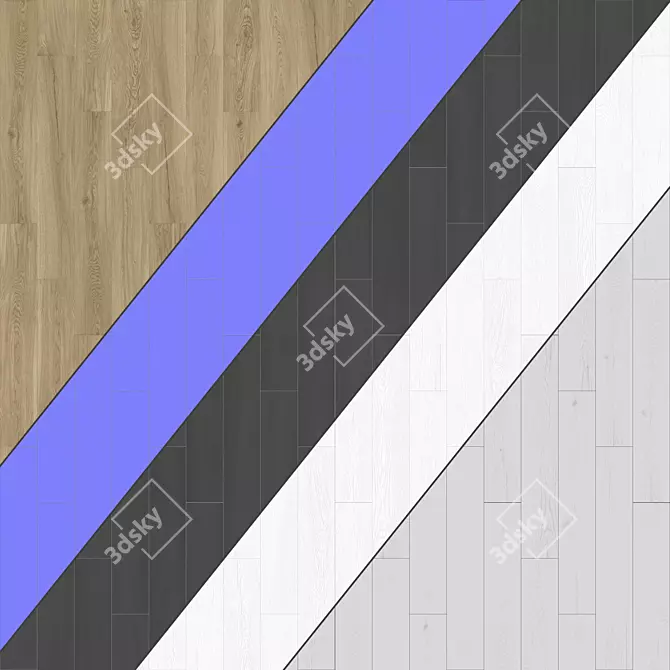 Premium Parquet Collection: 2 Patterns, 12 Planks 3D model image 3