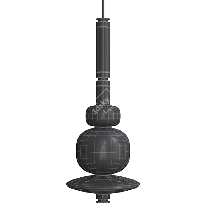 Lustrous Luna Vertical Pendant 3D model image 2