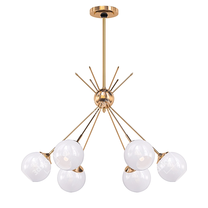  6-Light Modern Mobile Chandelier 3D model image 1