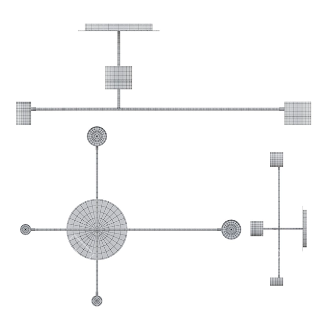 Modern Ceiling Lamp Bitten 4 3D model image 3