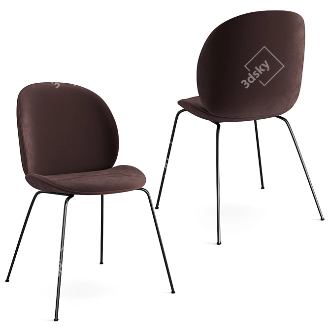 Stylish Gubi Beetle Dining Set 3D model image 4