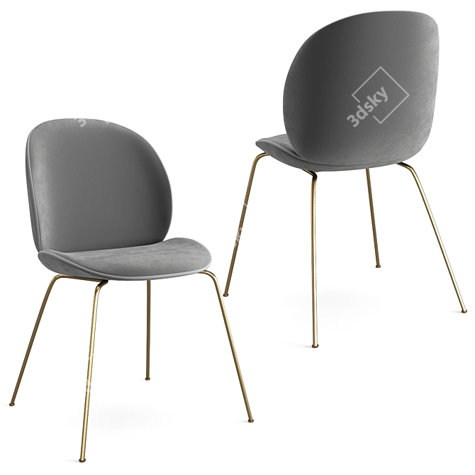 Stylish Gubi Beetle Dining Set 3D model image 5