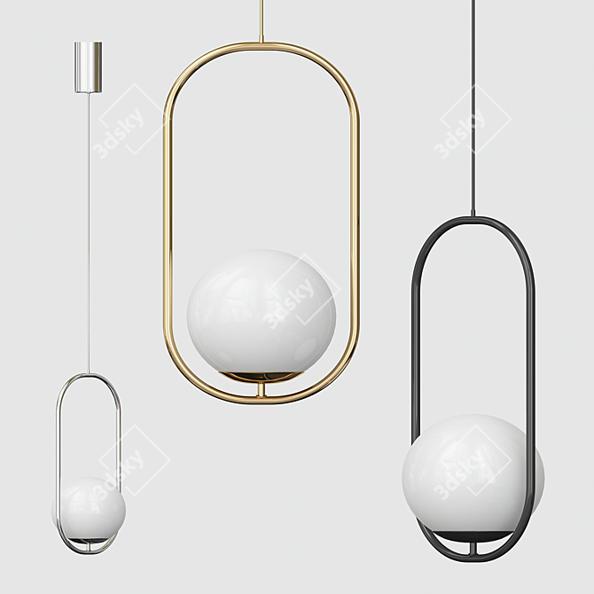 GlowSphere Pendant Lamp 3D model image 3