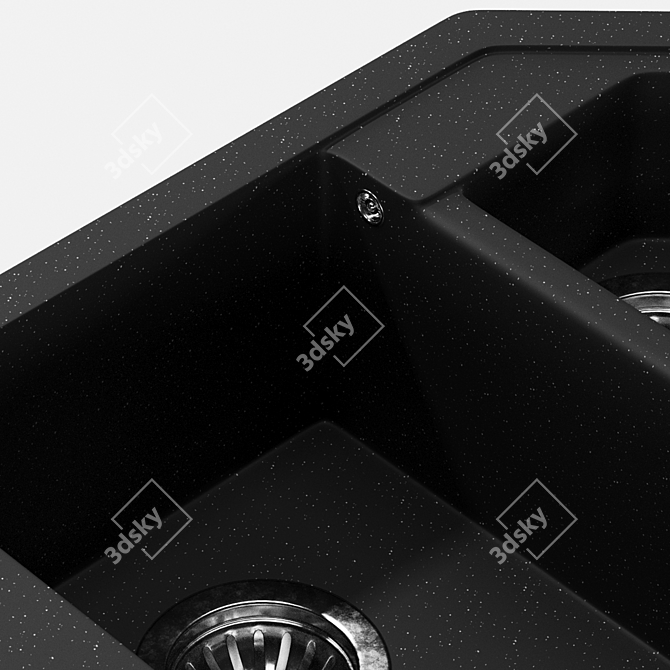Modern Corner Sink INTERLINE 3D model image 4