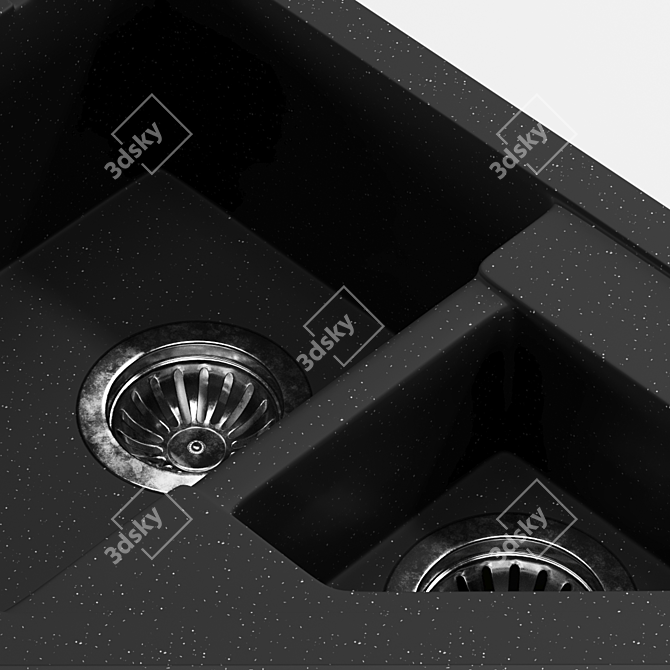 Modern Corner Sink INTERLINE 3D model image 5