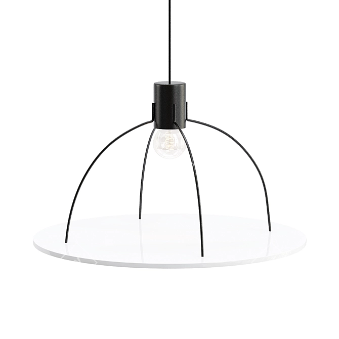 Sleek Eclipse Ceiling Lamp 3D model image 1
