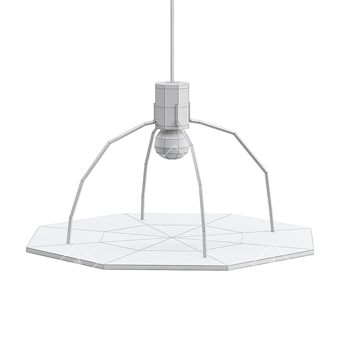 Sleek Eclipse Ceiling Lamp 3D model image 2