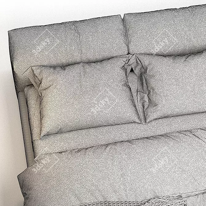 Title: Supreme Comfort Cappellini Bed 3D model image 6