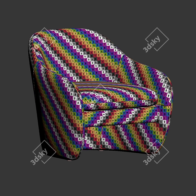 Pavia Lounge Chair: Modern Elegance for Ultimate Comfort 3D model image 4