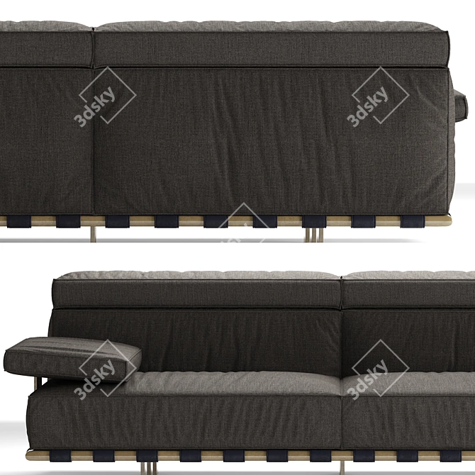 Montparnasse Sofa: Vision of Elegance 3D model image 3