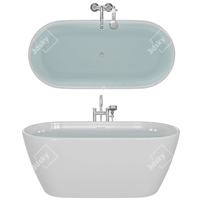 Modern Duravit D-NEO Bathtub 3D model image 1