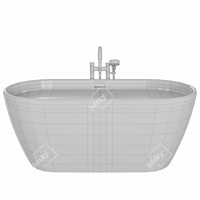 Modern Duravit D-NEO Bathtub 3D model image 3