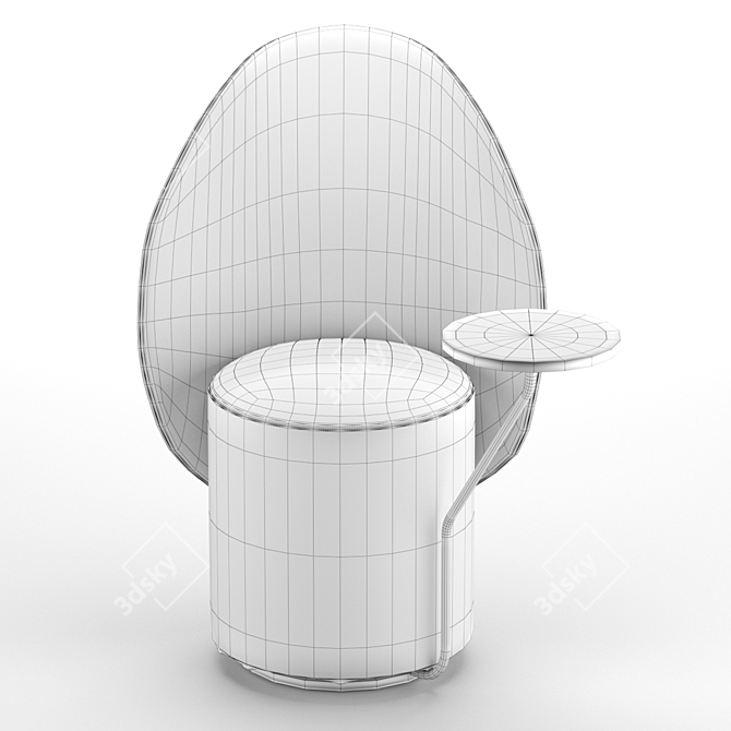 Compact LOOMI Armchair by Opinion Ciatti 3D model image 3