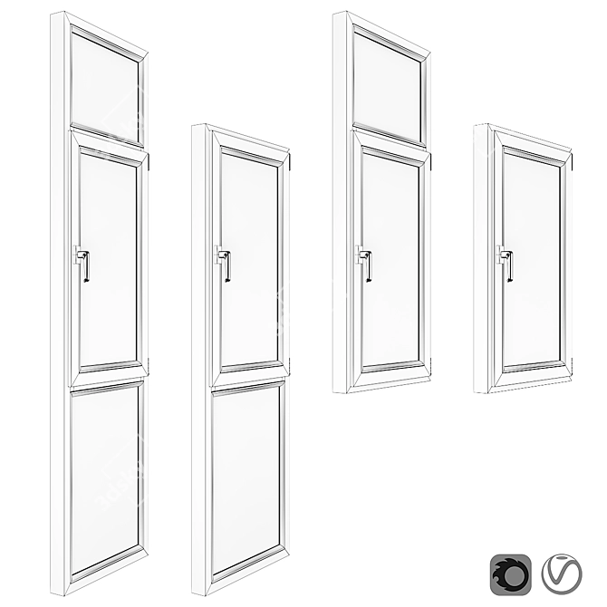 PVC Pimapen: 24 Window Types 3D model image 3