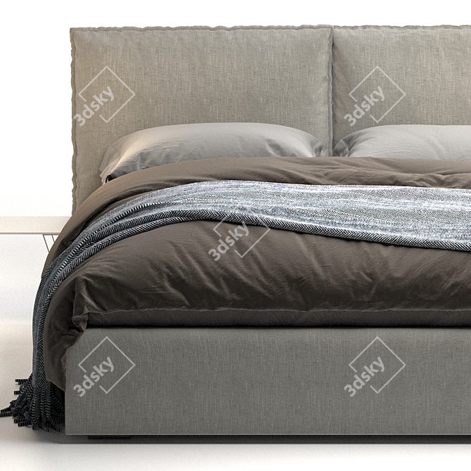 Title: Modern Simplicity Henry Bed 3D model image 5