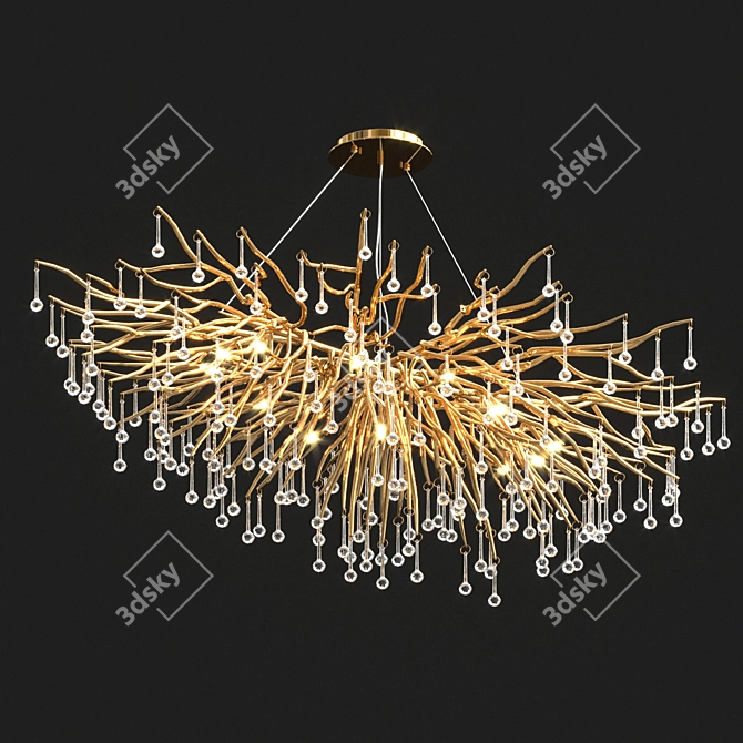 Elegant Marian Chandelier - 150cm 3D model image 2