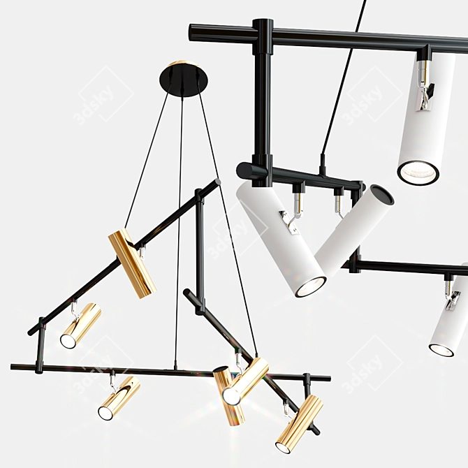 Maytoni Technical Rami: Sleek Multi-Directional Pendant Light 3D model image 4