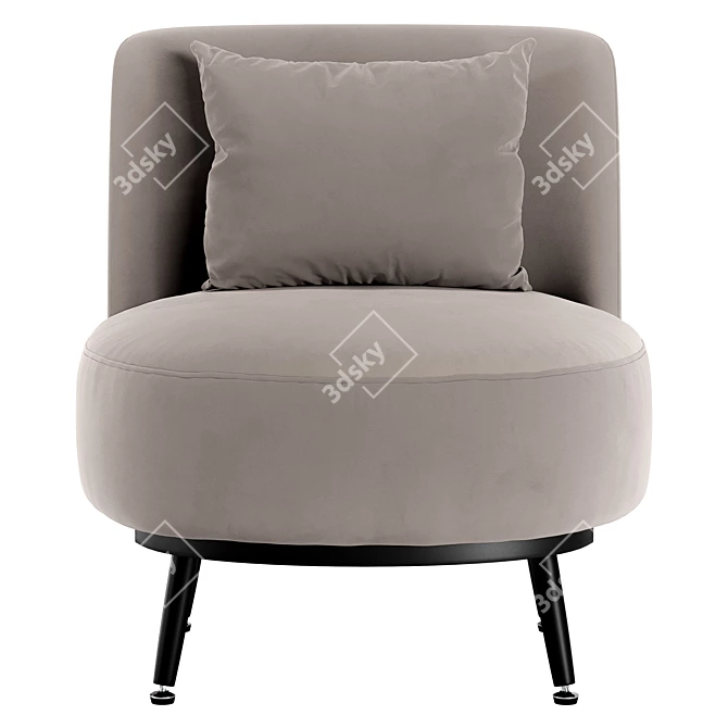 Turbosmooth Armchair: Designer Furniture for Corona Render 3D model image 2