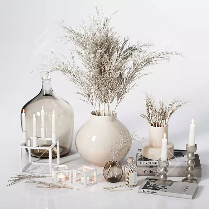 Zen Bohemian Decor Set 3D model image 1