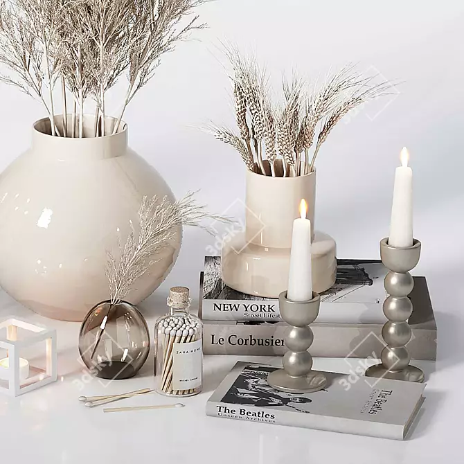 Zen Bohemian Decor Set 3D model image 2