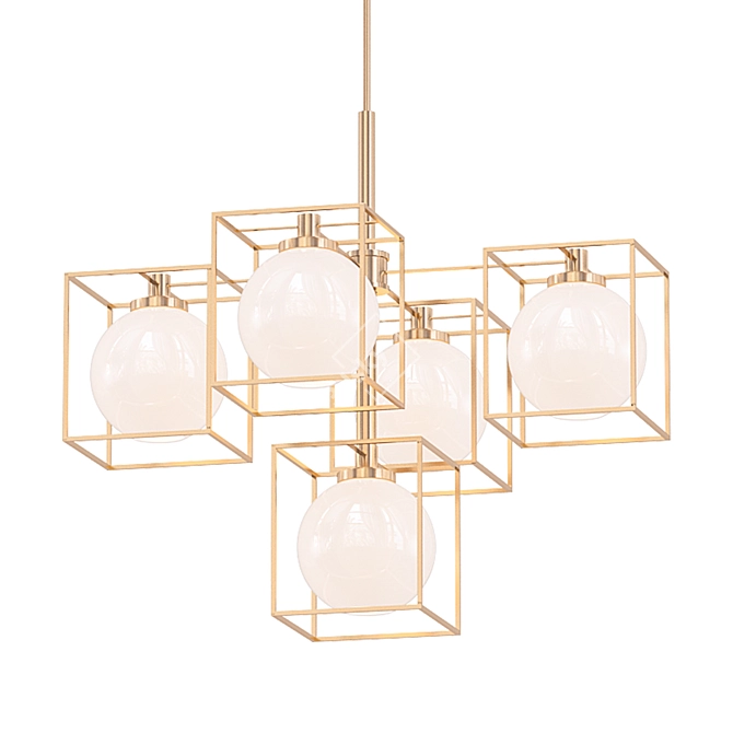 Elegant 5-Light Chandelier 3D model image 1