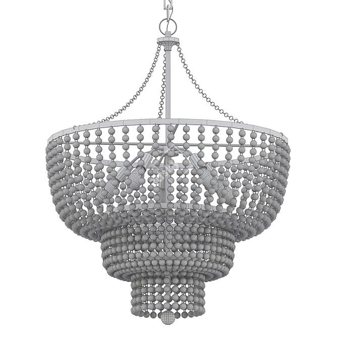 Bynes 6-Light Tiered Chandelier: Elegant Illumination 3D model image 2