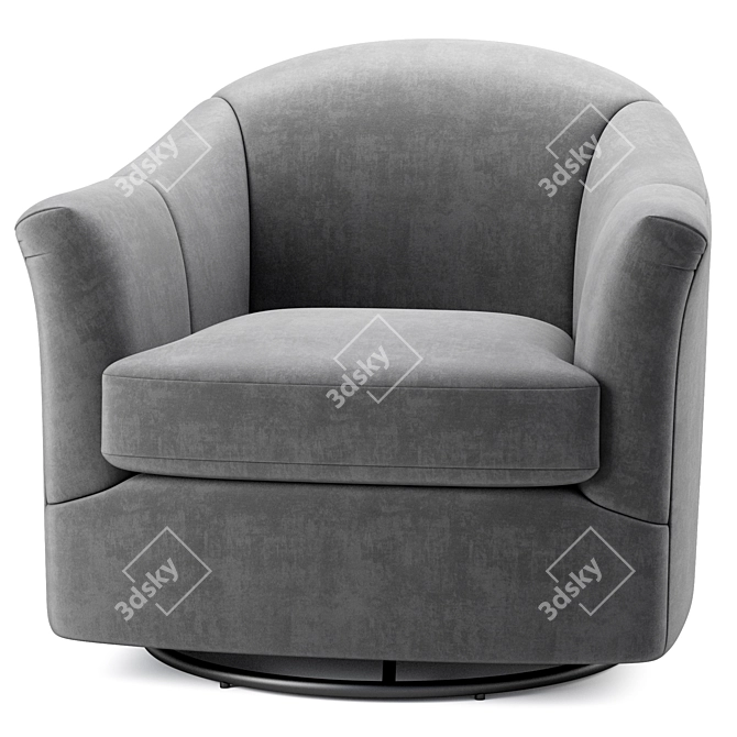 Comfy Gabriel Swivel Havertys Armchair 3D model image 3