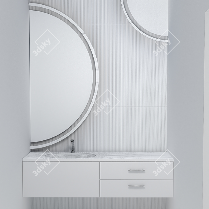Modern Bath Furniture Set 3D model image 6