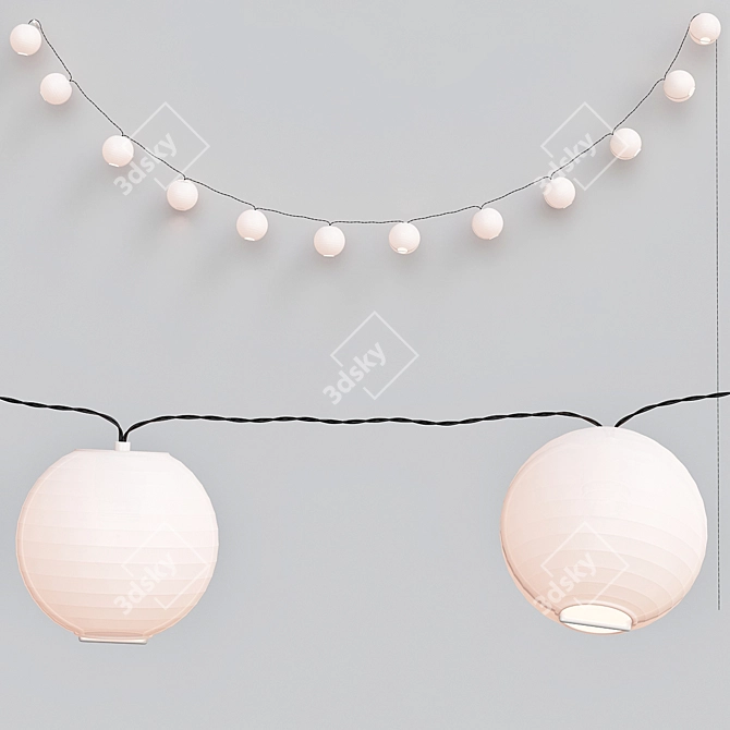 Solvinden LED Garden Garland 3D model image 2
