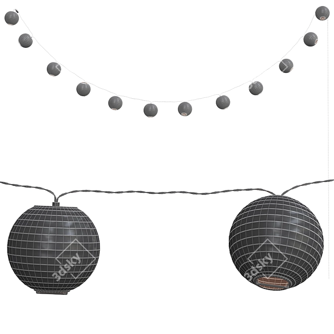Solvinden LED Garden Garland 3D model image 3